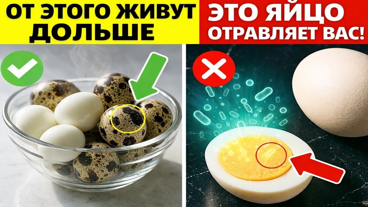 После 60  4 вида яиц  которых НЕЛЬЗЯ есть  и 4  которые нужно есть каждый день   Советы д720P