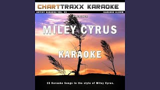 One In A Million karaoke Version In The Style Of Miley Cyrus