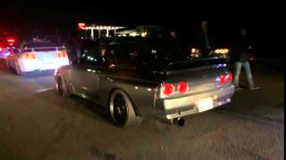 Nationwide car meet Skyline spitting fire!