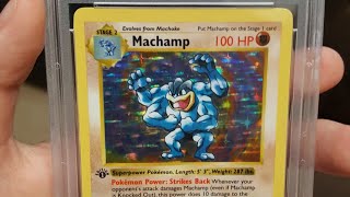 Machamp 1st Edition Base Set Holo PSA 10! #Shorts