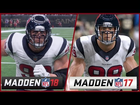 Madden 18 vs Madden 17 Graphics Comparison