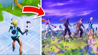 making an INVISIBLE FLOATING SKYBASE using the FASTEST EDITORS in FORTNITE