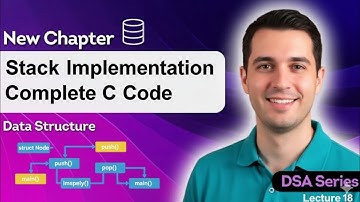 C STACK Array Implementation: Full Push, Pop, Display Code (Menu Driven)