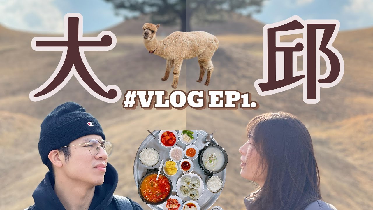 【Couple琦諾】超臨時玩大邱VLOG🇰🇷EP1.機票$3500就衝！暴雪突襲❄️ ｜必吃的韓式湯飯｜韓屋體驗｜新世界百貨｜草泥馬咖啡廳超可愛｜打卡不老洞孤獨的樹🌲