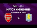 Arsenal FC Vs Aston Villa PREMIER LEAGUE HIGHLIGHTS Week 19 Fubo Canada 