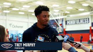 Trey Murphy III on bigger lineups, Jose Alvarado 2/24/2025