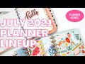 JULY 2021 PLANNER LINEUP | SETTING UP MY HAPPY PLANNER