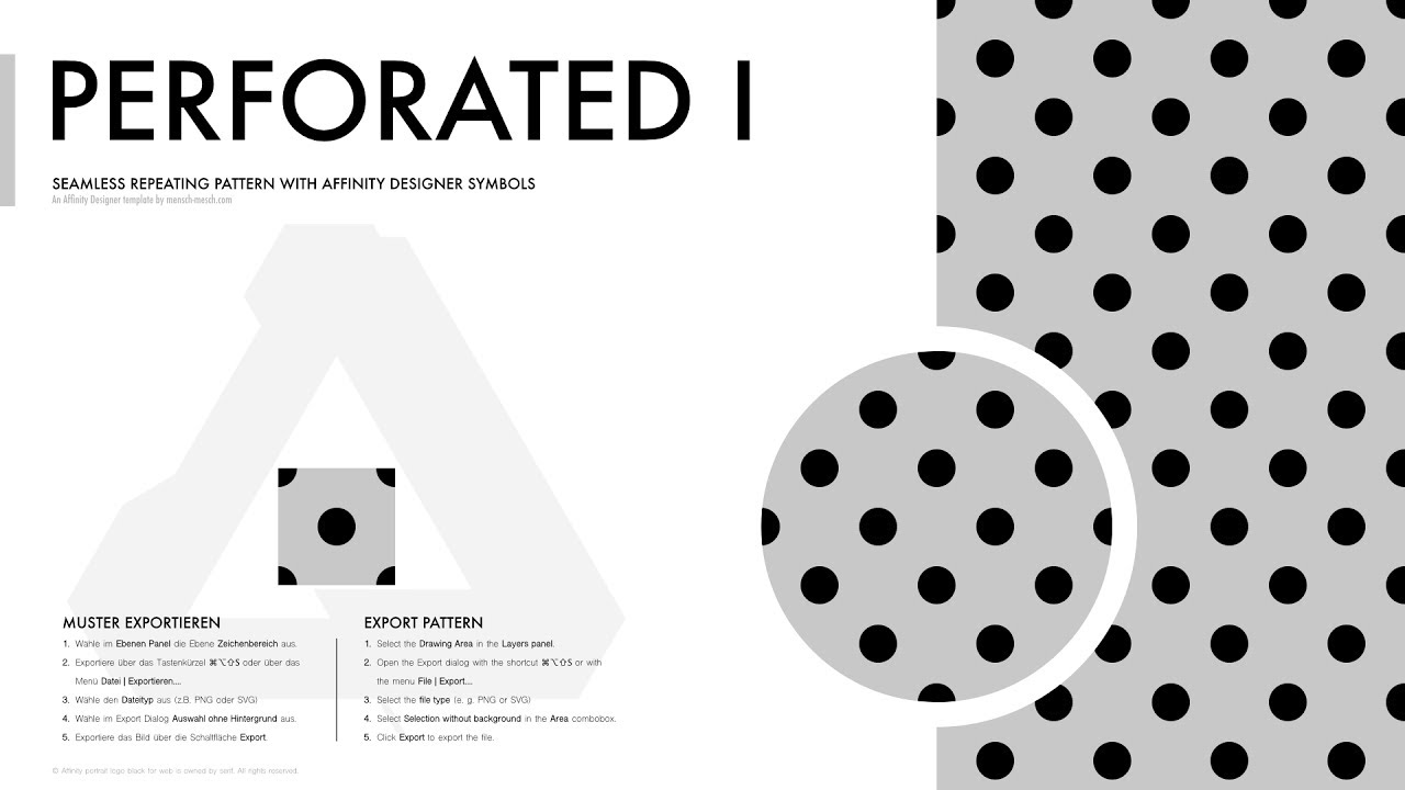 Affinity Designer Pattern Perforiert I Polka Dotted Lochblech With The Affinitydesignerpatterntemplate Repeating Pattern Design Pattern Design Design Affinity Designer Pattern Perforiert I Polka Dotted Lochblech With The Affinitydesignerpatterntemplate Repeating Pattern Design Pattern Design Design