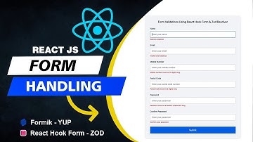 "React Form Validation with React-Hook-Form & Zod vs Formik & Yup | Full Guide"