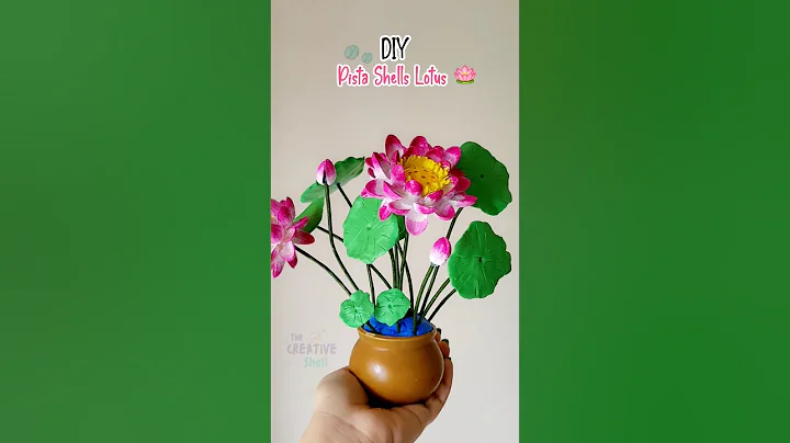 Lotus with pista shells #shorts  #viralshort #pistashellcrafts #diy #handmade #trending #crafting