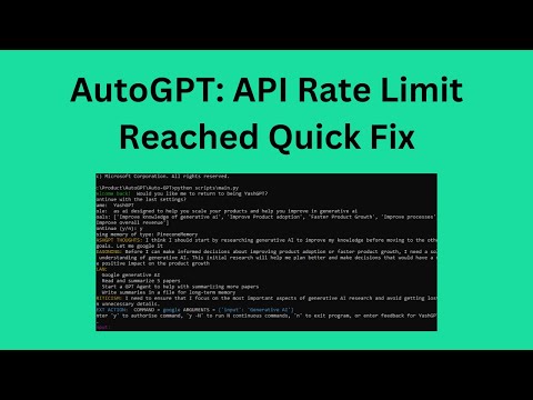 Quick Fix for AutoGPT API Limit Reached 🛠