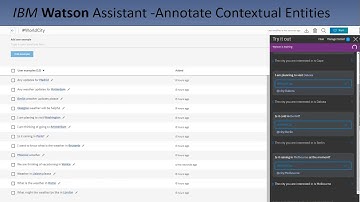 IBM Watson Assistant~ Annotate & Create Contextual Entities