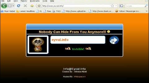 Detect Invisible Yahoo! Messenger Users & Yahoo! 360°Page