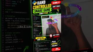 Amazing python Snake game controling by Finger! #python #programming