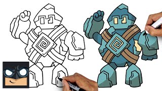 how to draw and color pokemon golett