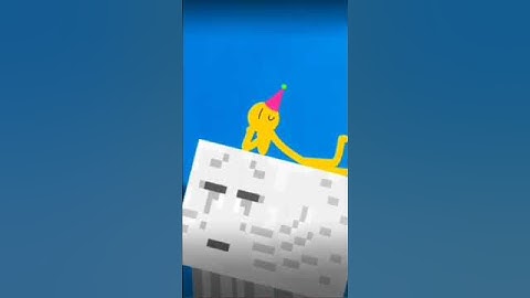 my ghast friend but I gave it faces #meme #short #funny #ghast #yellow #blue #alanbecker #stickmen