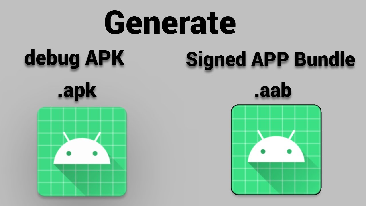 Android Studio | How to | Generate Signed APP Bundle .aab | Generate debug  APK .apk - YouTube