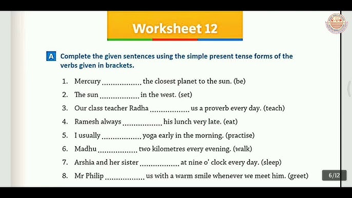 class 4 worksheet no 12 14 and test 2 everyday english grammar complete solved youtube