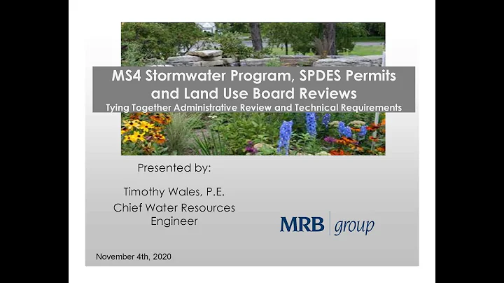 MS4 Stormwater Program, SPDES Permits and Land Use Board Reviews