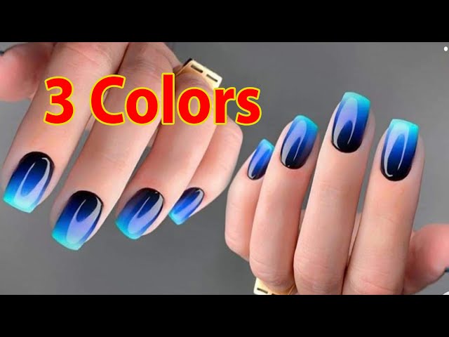 3 Colors Nail Design - Cách Sơn Móng 3 Màu Ombre - Youtube