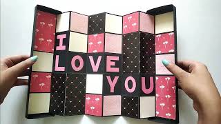 Love Photo Box Tutorial | Photo Zig zag Card | Valentine Love Day Card Tutorial | Crafts Space