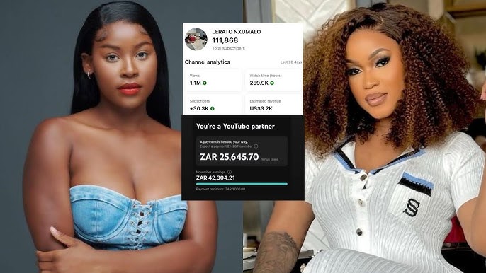 Lerato Nxumalo and Bigg Nandz reveals how much they make on YouTube and wow people are shocked 😳 - YouTube