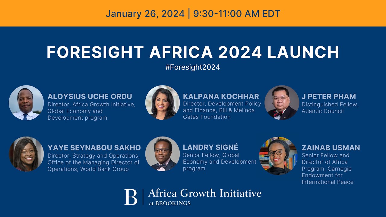 Foresight Africa 2024 launch YouTube
