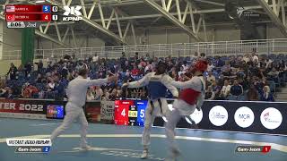 224 QF M-68kg 🔵 HARRIS Khalfani USA vs 🔴 RECBER Hakan TUR I Manchester 2022 World Taekwondo GP