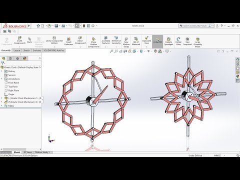 Kinetic Clock Mechanism Design Assembly and Animation in Solidworks