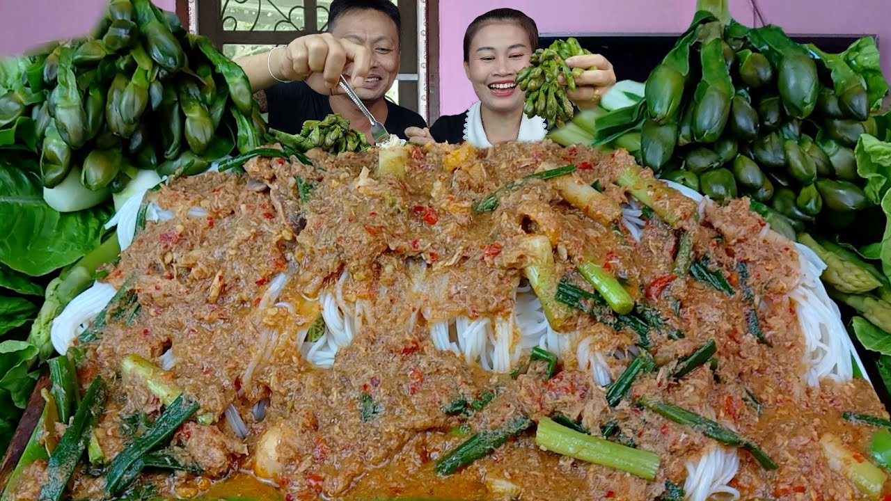 ขนมจีนน้ำยาป่าแบบบ้านๆเข้มข้นหอมนัวผักก้านจองลวกแซ่บๆจ้า|4 มีนาคม 2026