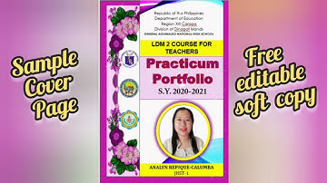 LDM2 SAMPLE PRACTICUM PORTFOLIO - COVER PAGE AND TABLE OF CONTENTS II Editable and Downloadable