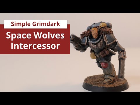 Simple grimdark Space Wolf (more grey than blue)