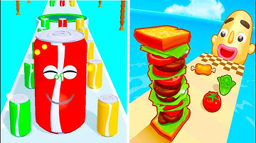 Juice Run Vs Sandwich Runner 😉😝😜 Walkthrough Satisfying Asmr Top Tiktok Gameplay  BA2372