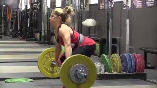 Olympic Weightlifting 4-3-15 - Clean, Back Squat Jump, Back Squat