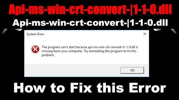 How Fix api-ms-win-crt-convert-l1-1-0.dll file Missing Error In Any Games