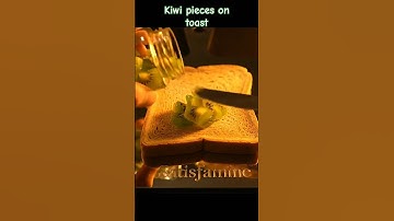 Kiwi slices spread on toast | AI ASMR toast #viralshorts #asmr #aiasmr #asmrsounds #satisfying