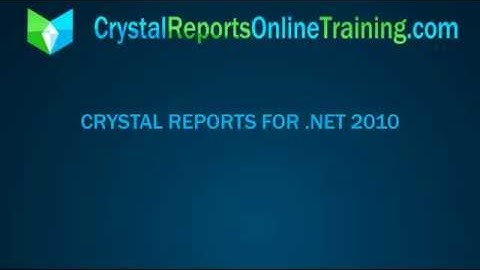 ADO DOT NET- Crystal Reports Visual Studio 2010