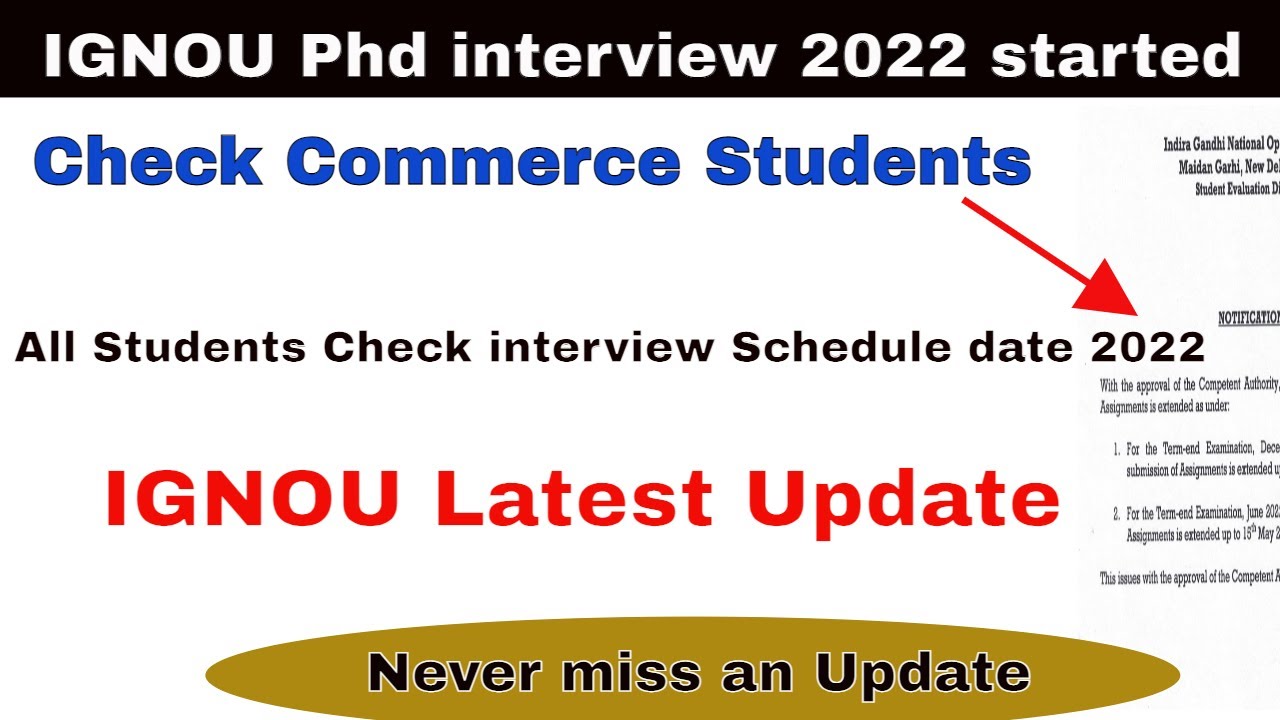 ignou phd interview result 2022