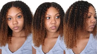 😍 NO GLUE, NO GEL! Natural Curly Wig 13*6 Swiss lace, PRE-PLUCKED, PRE-BLEACHED knots| HERGIVENHAIR