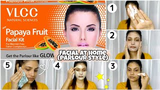 *VLCC Papaya Fruit Facial kit* Step by step/Facial at Home (Parlour style)/VLCC Facial kit Review screenshot 5