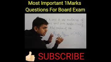 If Given A & B be Two Matrices With Order How to Find Order Of AB ? #shorts #ytshorts @cgmclasses