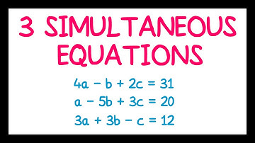 Three Simultaneous Equations