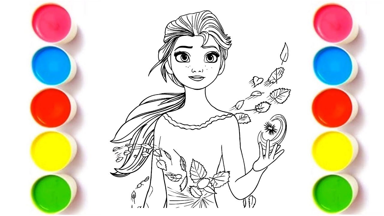 Disney Princess Drawing and Coloring Page How to Draw Elsa from