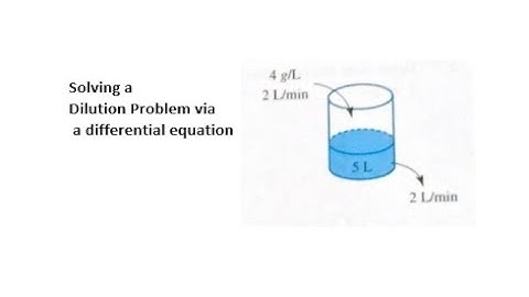 Maths: Solving a dilution problem via differential equations