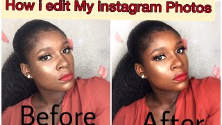 HOW I EDIT MY INSTAGRAM PHOTOS (makeup) | Niella Obijiaku