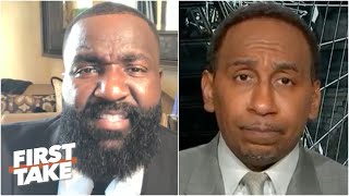 Kendrick Perkins tells 'miserable' Knicks fan Stephen A. to stop complaining | First Take