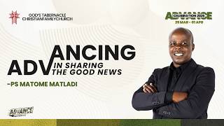 Ps Matome Matladi  Advancing In Sharing The Good News  30 March 2026