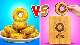 असली खाना या कार्डबोर्ड? || मजेदार प्रैंक! 123 GO! FOOD के प्यारे कार्डबोर्ड DIY क्राफ्ट