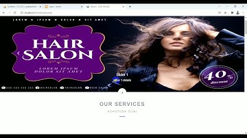 CMS based dynamic Website for Saloon with admin panel from php mysql