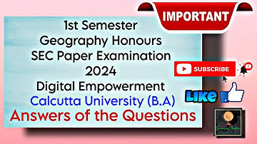 Answer of Digital Empowerment (2nd Sem - 2024)#calcuttauniversity ||By-Sagarika Nag
